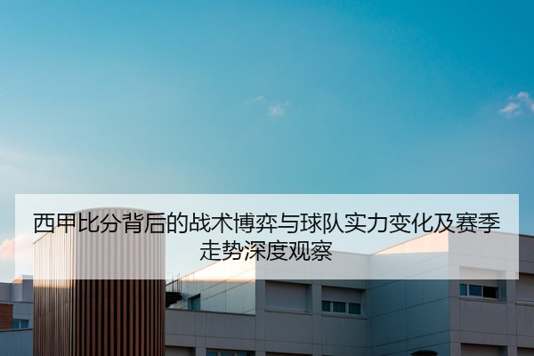 西甲比分背后的战术博弈与球队实力变化及赛季走势深度观察